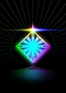 Neon Sacred Geometry Glyph