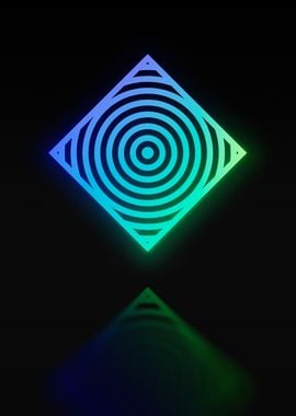 Neon Sacred Geometry Glyph