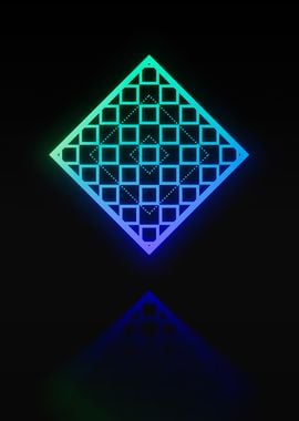 Neon Sacred Geometry Glyph