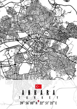 Ankara Map Turkey