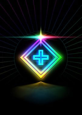 Neon Sacred Geometry Glyph