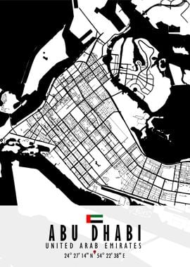 Abu Dhabi Map UAE