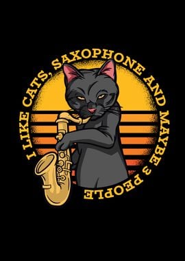 CAT PLAYING SAXOPHONE