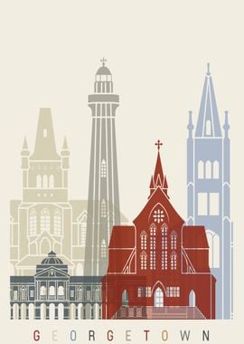 Georgetown skyline poster