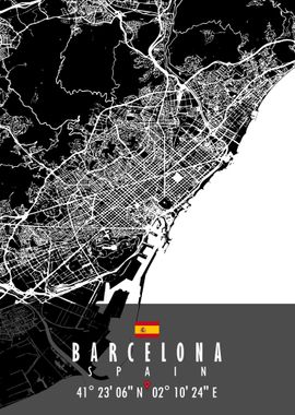 Barcelona Map Spain