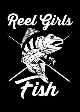 Reel Girls Fish' Poster, picture, metal print, paint by Uwe Seibert