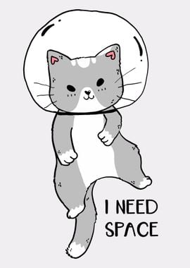 Funny Space Cat