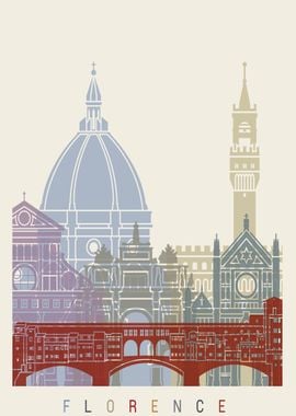 Florence skyline poster