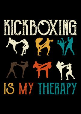 Kickboxing Is My Therapy ' Poster, picture, metal print, paint by  ankarsdesign