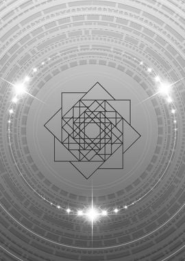 Gray Sacred Geometry Glyph