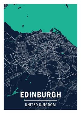 Edinburgh City Map England