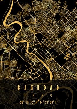 Baghdad Map Iraq