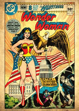 Wonder Woman with bald eagle