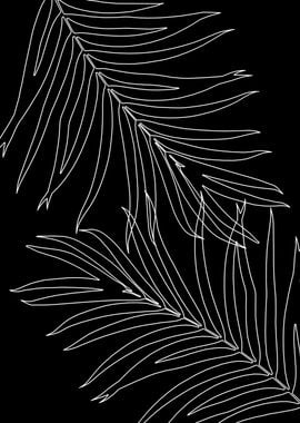 Minimal Palm Leaves Line 2