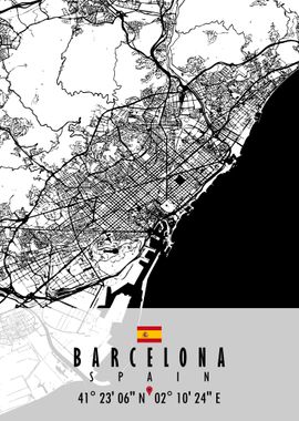 Barcelona Map Spain