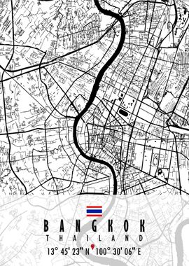 Bangkok Map Thailand