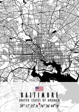 Baltimore Map USA