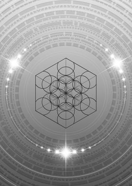 Grey Sacred Geometry Glyph