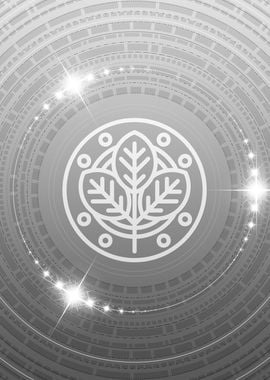 Gray Sacred Geometry Glyph