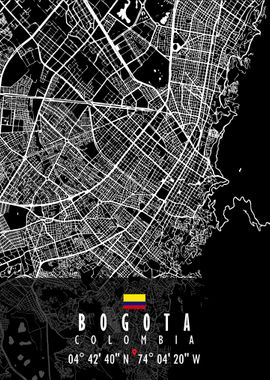 Bogota Map Colombia