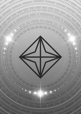 Grey Sacred Geometry Glyph