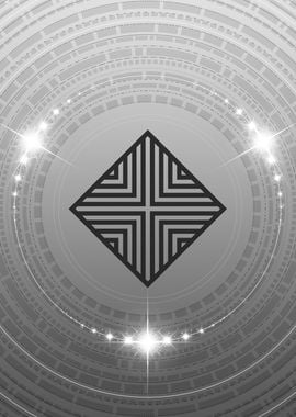 Gray Sacred Geometry Glyph