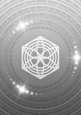 Gray Sacred Geometry Glyph