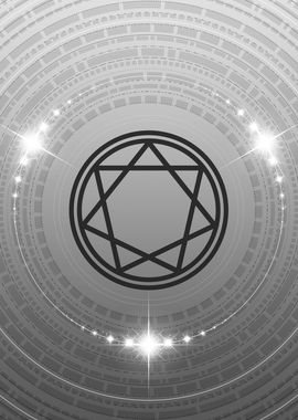 Grey Sacred Geometry Glyph