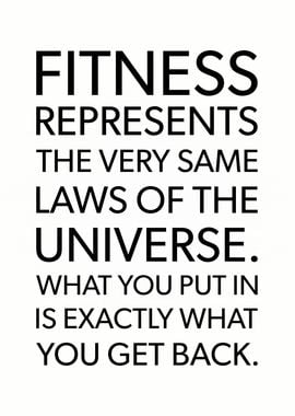 Fitness Universal Laws