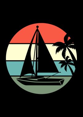 Retro Beach Sailing