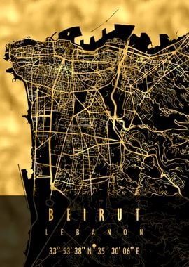 Beirut Map Lebanon