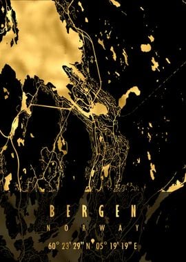 Bergen Map Norway