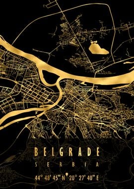 Belgrade Map Serbia