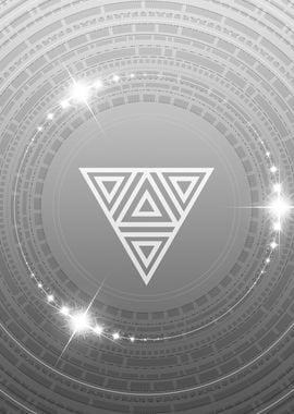 Grey Sacred Geometry Glyph