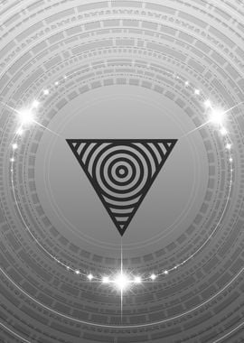 Grey Sacred Geometry Glyph