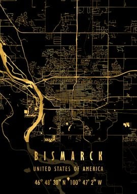 Bismarck Map USA