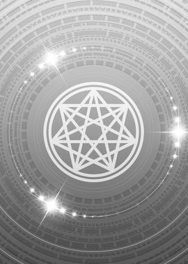 Gray Sacred Geometry Glyph