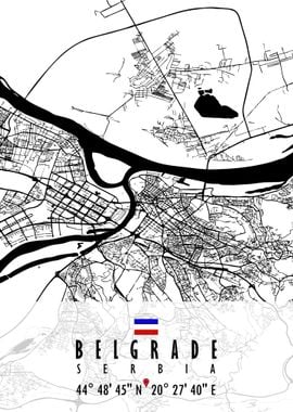 Belgrade Map Serbia