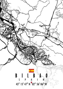 Bilbao Map Spain