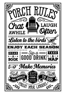 Porch Rules Vintage