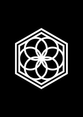 White Sacred Geometry Seal