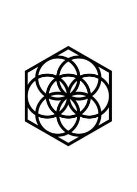 White Sacred Geometry Seal