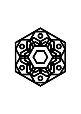 White Sacred Geometry Seal