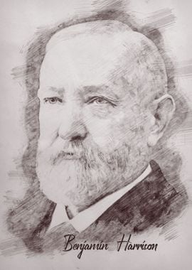 Sketch Benjamin Harrison