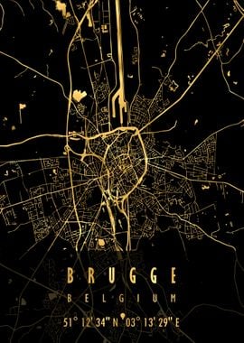 Brugge Map Belgium