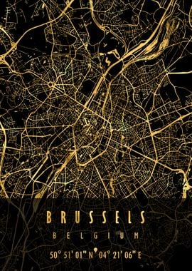 Brussels Map Belgium