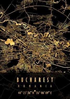 Bucharest Map Romania