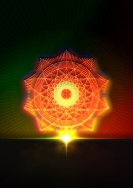 Neon Sacred Geometry Glyph