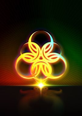 Neon Sacred Geometry Glyph