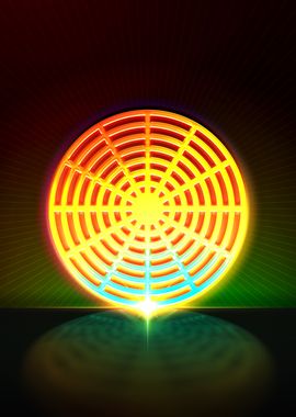 Neon Sacred Geometry Glyph